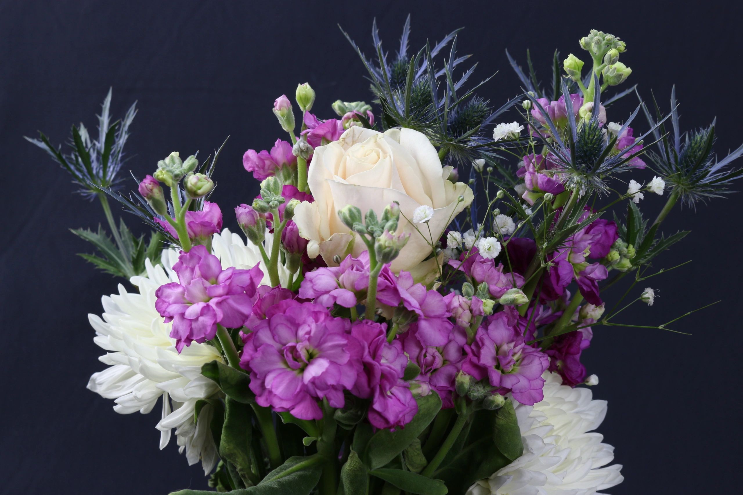 White rose bouquet for a memorial tribute